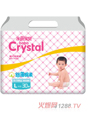 水晶寶貝舒薄棉柔yinge紙尿褲L30