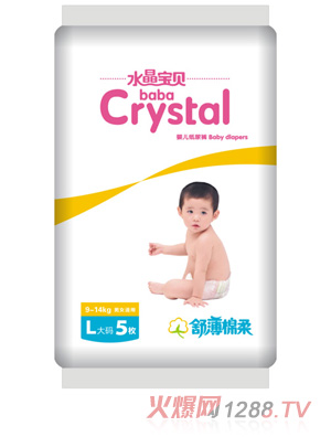 水晶寶貝舒薄棉柔yinge紙尿褲L5