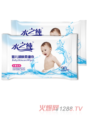 水之純yinge雙重滋潤潤膚柔濕巾