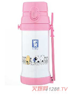無(wú)雙寶貝保溫直飲壺650ML粉色