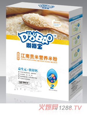 嘟嘟寶益生元+鐵鋅鈣營(yíng)養(yǎng)米粉盒裝