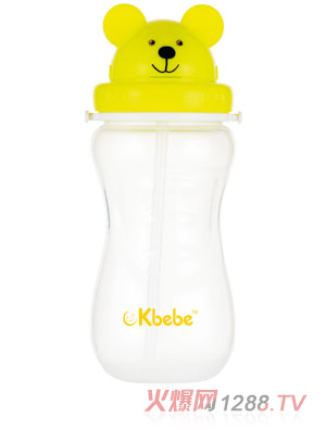 okbebe熊仔背帶水杯A-1023