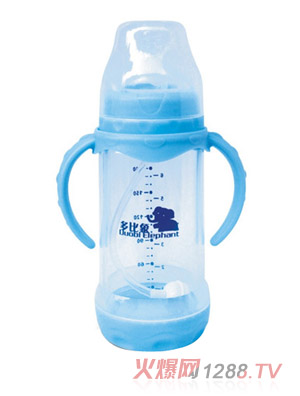 多比象帶手柄yinge奶瓶藍(lán)色