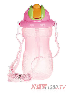 貝樂(lè)嘉粉色帶蓋yinge環(huán)保水壺