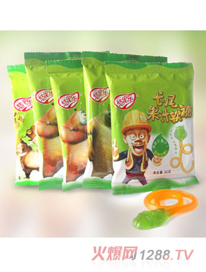 熊出沒(méi)20g長(zhǎng)尾熊果汁軟糖蘋果香橙味