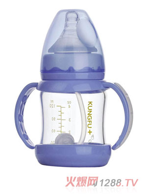功夫?qū)氊惥с@玻璃寬口防摔自動(dòng)小奶瓶