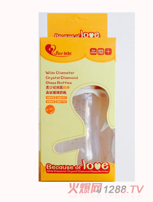 JIERBTBT240ml晶鉆玻璃奶瓶