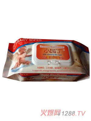 小園丁牛奶美白潤(rùn)膚濕巾80片蓋