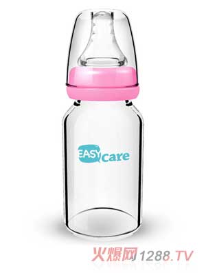 伊斯卡爾120ml玻璃標準口徑奶瓶（紅）