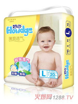 好之薄爽透氣yinge紙尿褲L碼20片
