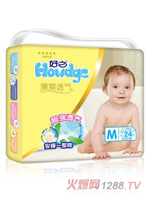好之薄爽透氣yinge紙尿褲M碼24片