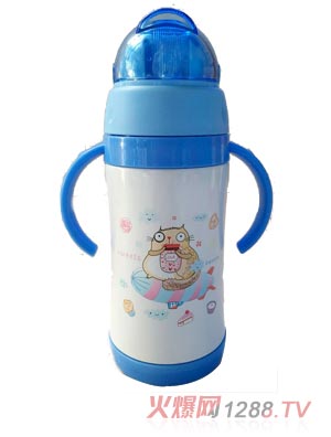 好樂嬰藍色卡通水杯