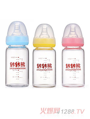 轉轉熊晶鉆玻璃奶瓶120ML