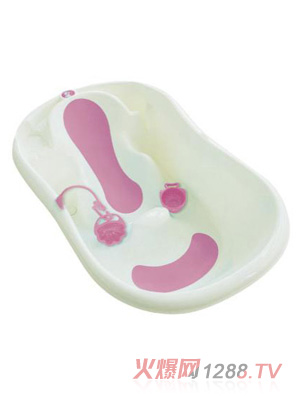 陽光兔yinge浴盆白色粉花