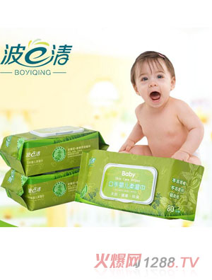 波一清yinge口手濕巾金銀花+紫草提取液80片