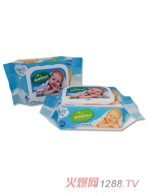 永潤(rùn)可愛貝貝yinge手口潔膚濕巾（藍(lán)）30片