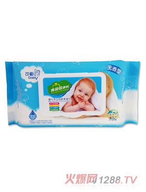 永潤(rùn)可愛貝貝yinge手口潔膚濕巾（藍(lán)）70片