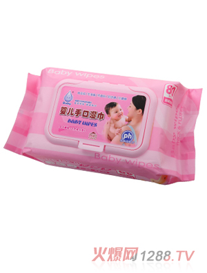 永潤(rùn)盒裝yinge手口濕巾（粉）80片