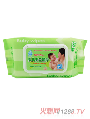 永潤(rùn)盒裝yinge手口濕巾（綠）80片