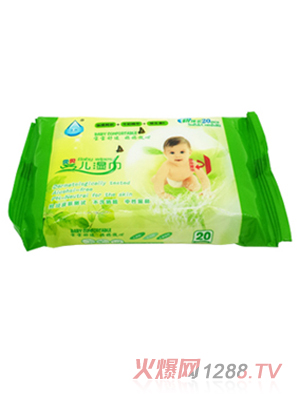 永潤(rùn)啟封yinge手口濕巾20片（綠）