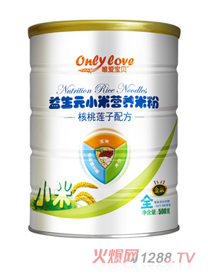 唯愛(ài)寶貝益生元小米營(yíng)養(yǎng)米粉核桃蓮子配方罐裝