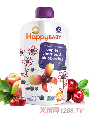 禧貝蘋果櫻桃藍(lán)莓泥