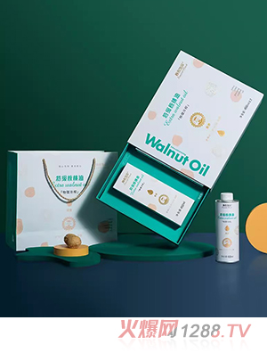 核心為你物理冷榨特級核桃油450mlx2瓶禮盒裝