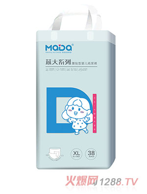 MaDa芯大系列腰貼型嬰兒紙尿褲XL38