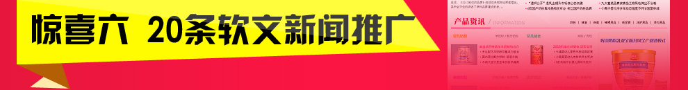 驚喜六:贈(zèng)送20條軟文新聞推廣